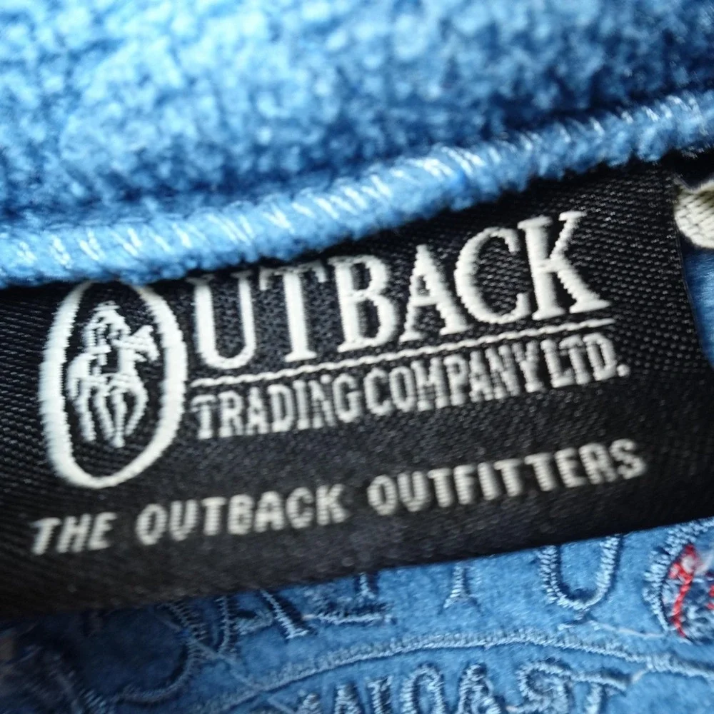 Outback Trading Jacket Womens XL Blue Fleece Full Zip Outdoor Western Rodeo Coat